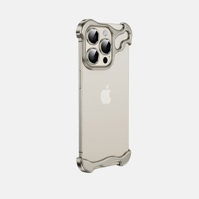 iPhone 15 ProMax Luxury Titanium Bumper Protection With Camera Ring