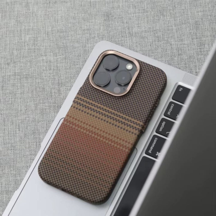 Premium Carbon Fiber Texture Magsafe Matte Case For iPhone 16 Series