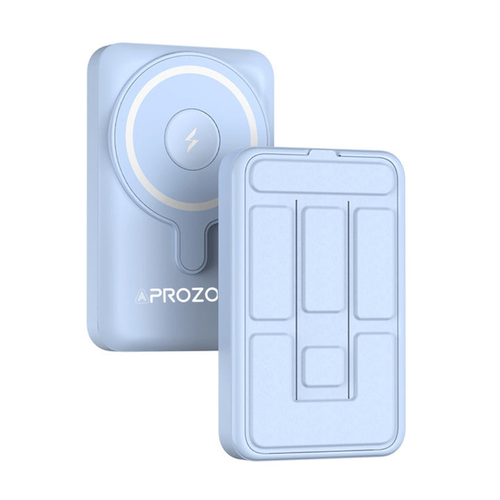 Magnetic Wireless Powerbank With Leather Kickstand For iPhones and iWatches - Aprozone