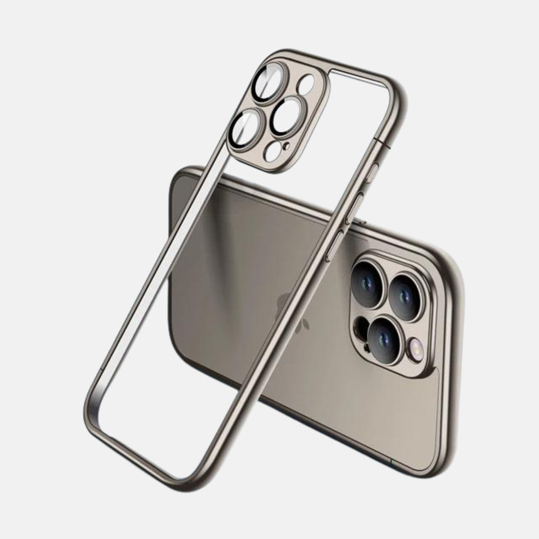Trendy PC Bumper Protection with Electroplated Finish for iPhone 15 Series - Aprozone