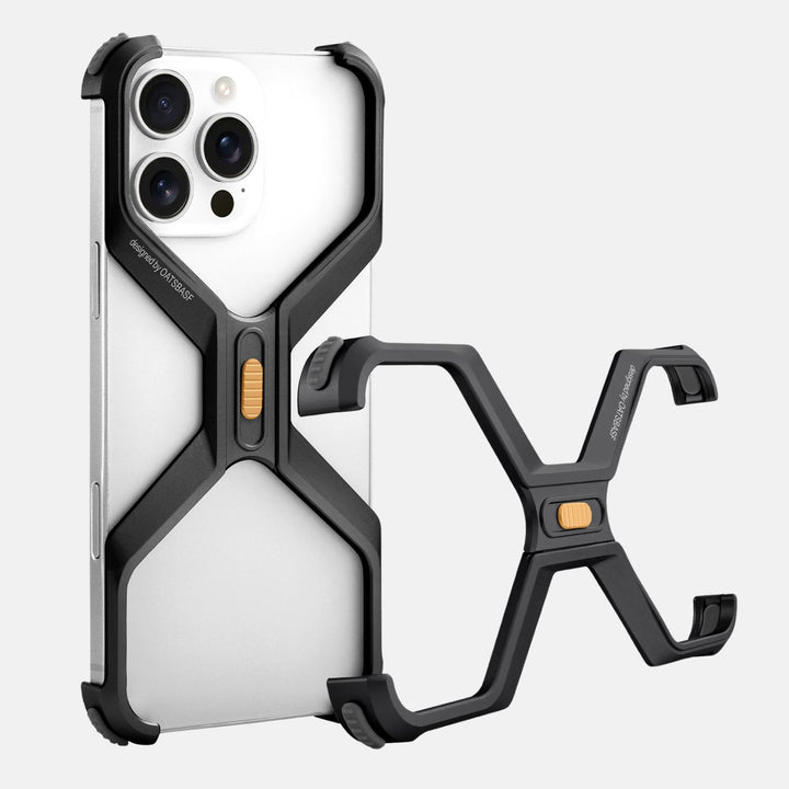 iPhone 16 ProMax Back Cover / Titanium X Shape Bumper Case