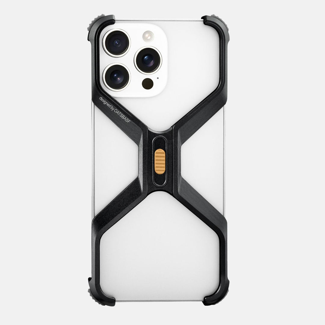 iPhone 16 ProMax Back Cover / Titanium X Shape Bumper Case
