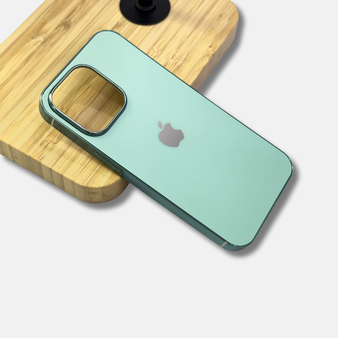 iPhone 13 Back Cover / Matte Silicone My case With Chrome Sides