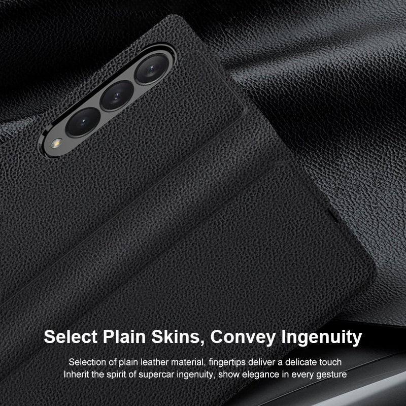 Samsung Galaxy Z Fold 3 Leather Foldable Flip Cases