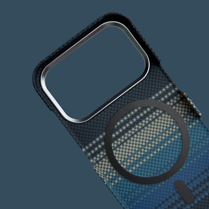 iPhone 17 ProMax Back Cover / Premium Carbon Fiber Texture Magsafe Case