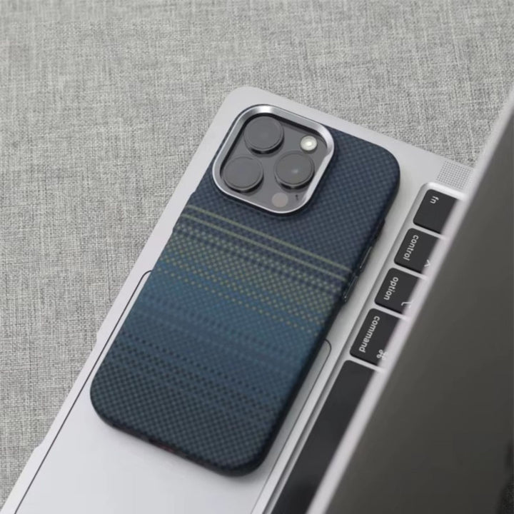 Premium Carbon Fiber Texture Magsafe Matte Case For iPhone 16 Series