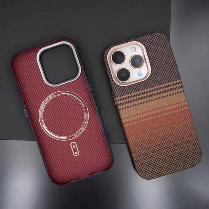 Premium Carbon Fiber Texture Magsafe Matte Case For iPhone 16 Series