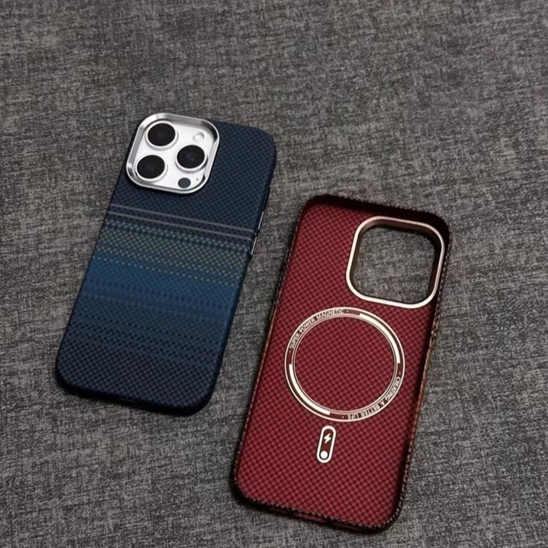 Premium Carbon Fiber Texture Magsafe Matte Case For iPhone 16 Series