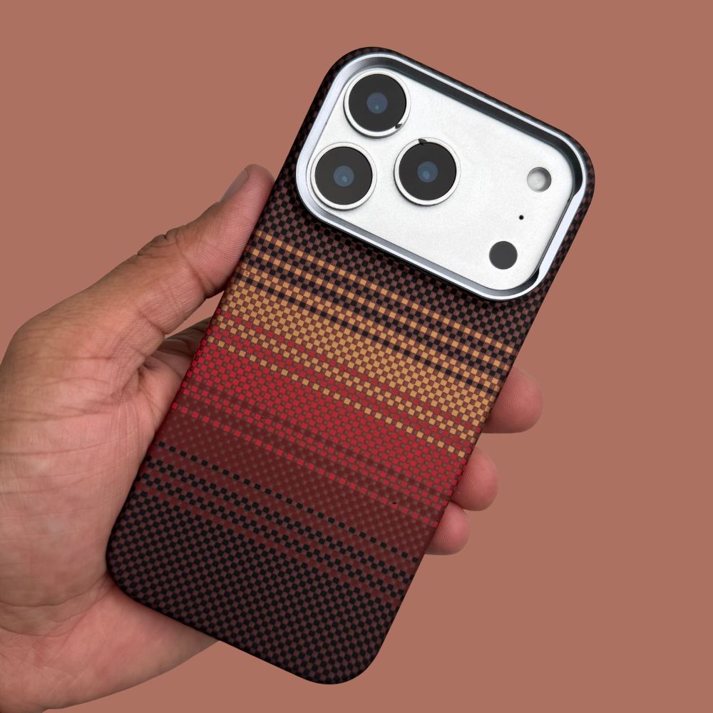 iPhone 17 ProMax Back Cover / Premium Carbon Fiber Texture Magsafe Case