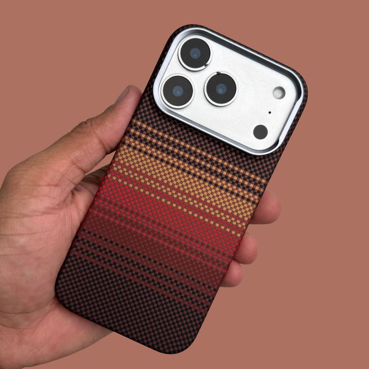 iPhone 17 ProMax Back Cover / Premium Carbon Fiber Texture Magsafe Case