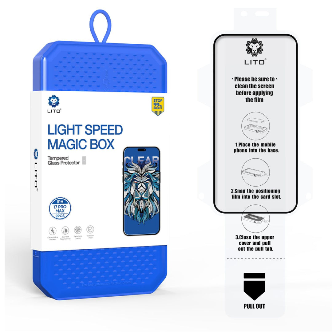 Lito Magic Box Scree Protector For iPhone 16&17 Series Pack of 2