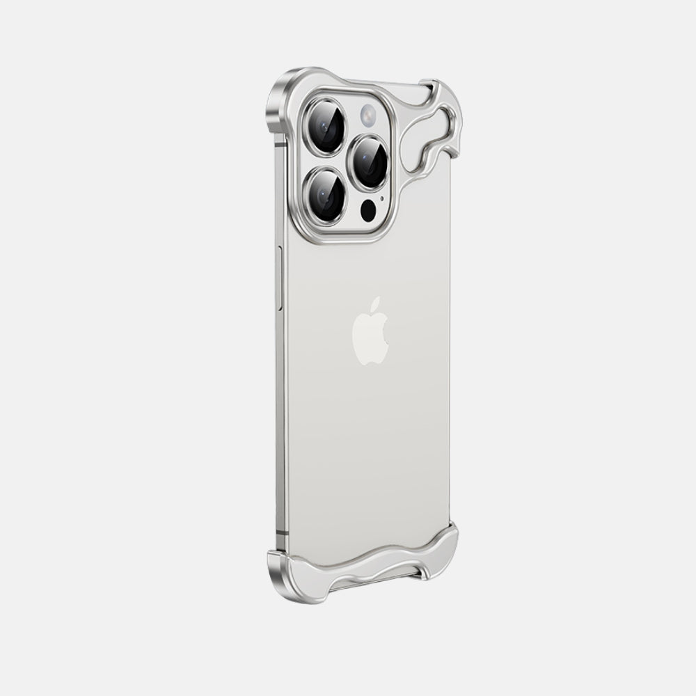 iPhone 15 ProMax Luxury Titanium Bumper Protection With Camera Ring