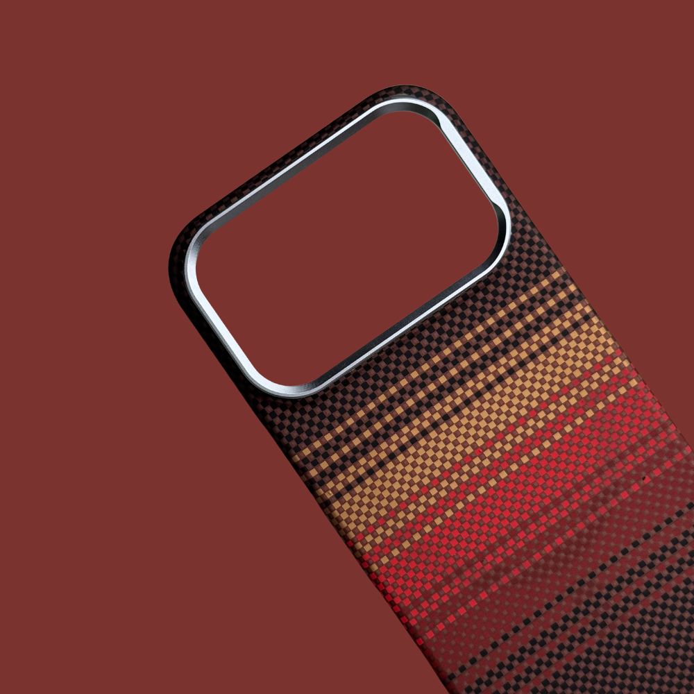 iPhone 17 ProMax Back Cover / Premium Carbon Fiber Texture Magsafe Case