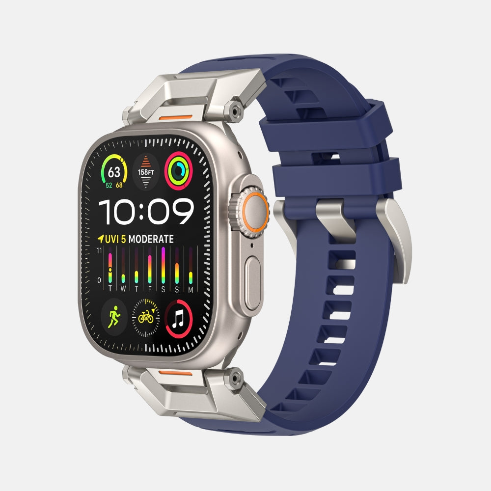 Luxury FKM Silicone Sport Bands For Apple Watch 42/44/45/46/49MM