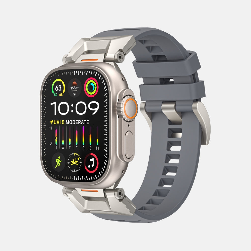 Luxury FKM Silicone Sport Bands For Apple Watch 42/44/45/46/49MM