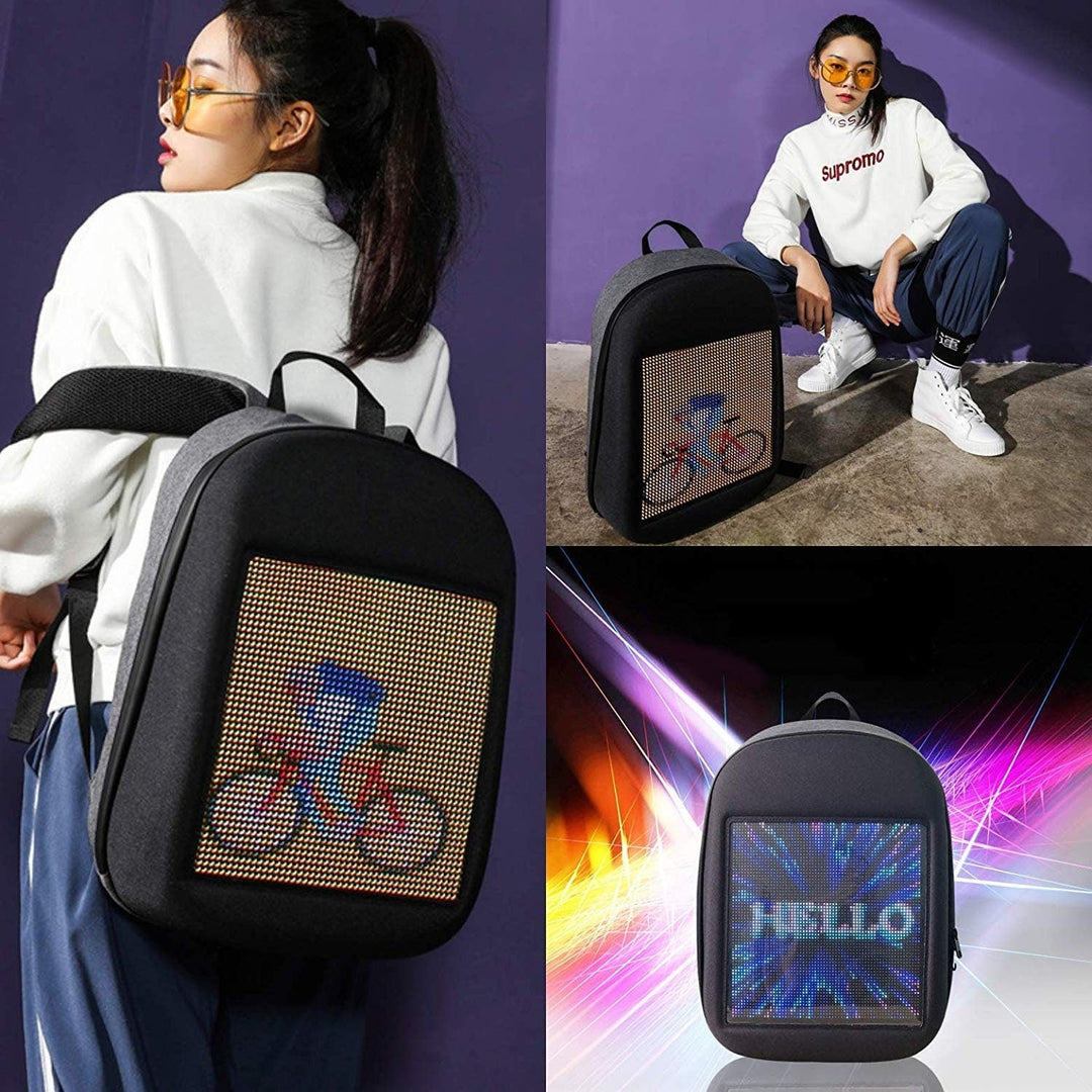 Premium LED Laptop Backpack - Stylish Illuminated Travel Bag for Men & Women (Black)