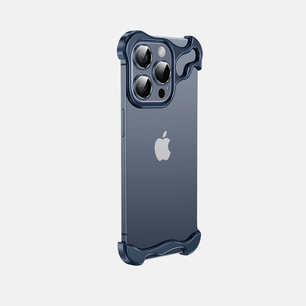 iPhone 15 Pro Luxury Titanium Bumper Protection With Camera Ring