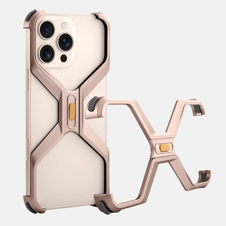 iPhone 16 Pro Back Cover / Titanium X Shape Bumper Case