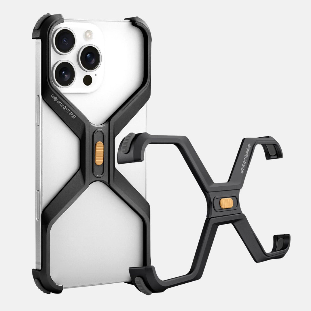 iPhone 16 Pro Back Cover / Titanium X Shape Bumper Case
