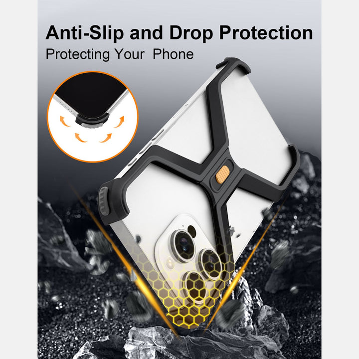 iPhone 16 Pro Back Cover / Titanium X Shape Bumper Case