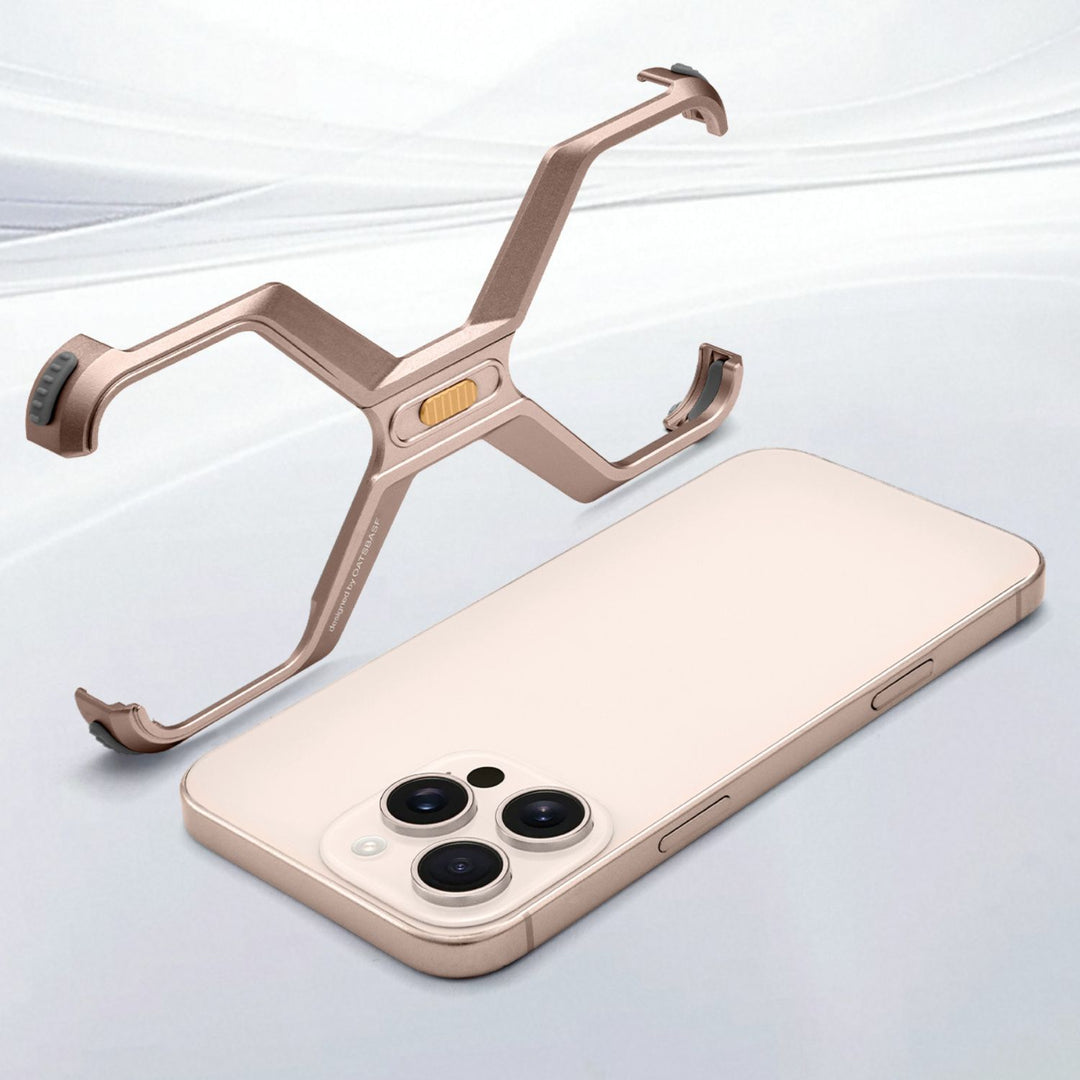 iPhone 16 Pro Back Cover / Titanium X Shape Bumper Case