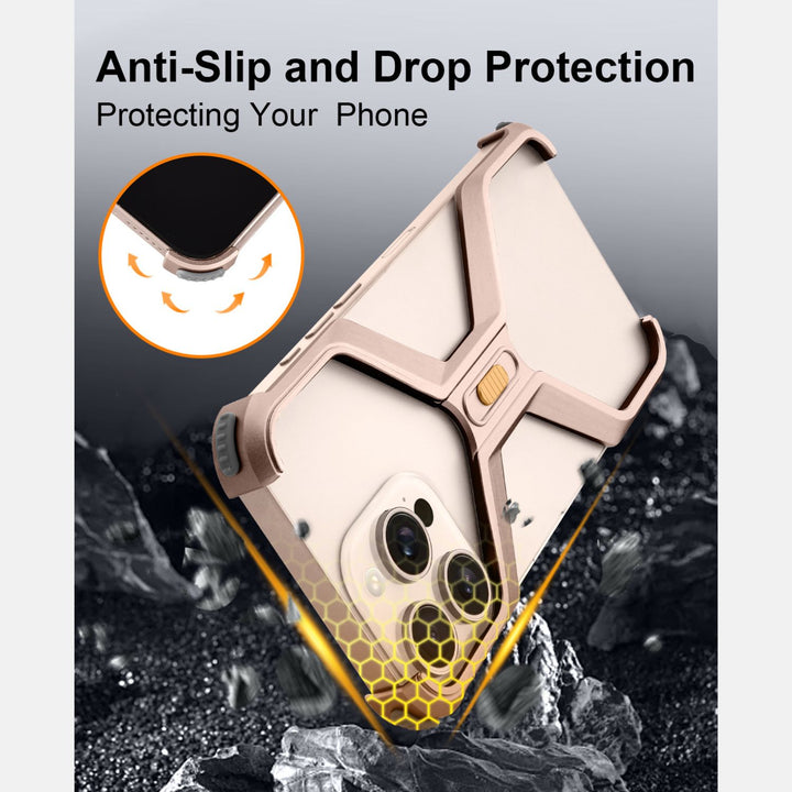 iPhone 16 Pro Back Cover / Titanium X Shape Bumper Case