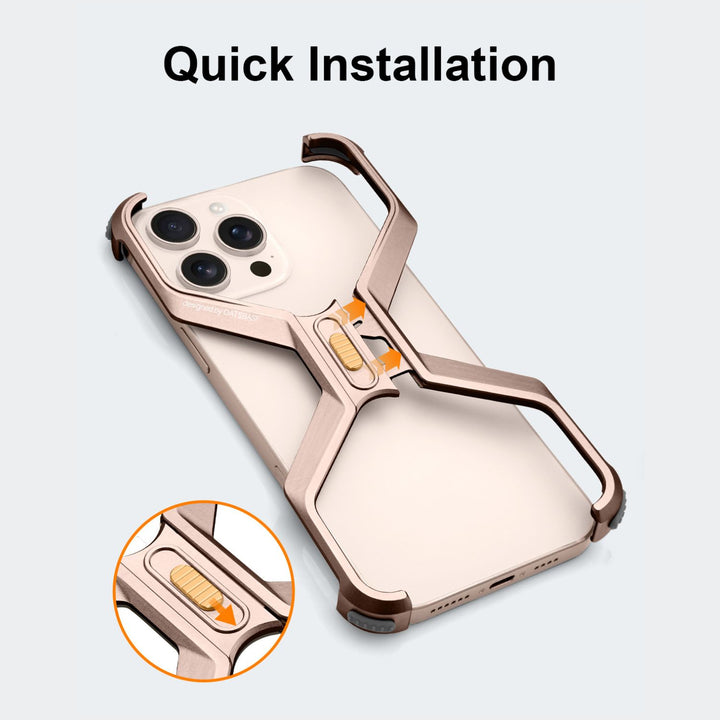 iPhone 16 Pro Back Cover / Titanium X Shape Bumper Case