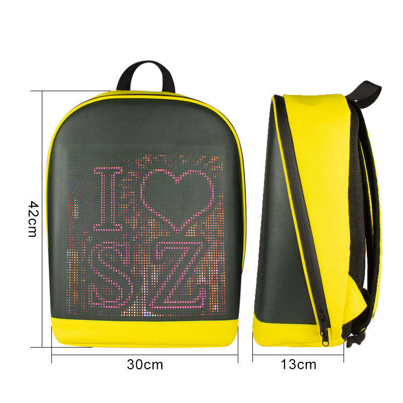 Premium LED Laptop Backpack - Stylish Illuminated Travel Bag for Men & Women ( Yellow)