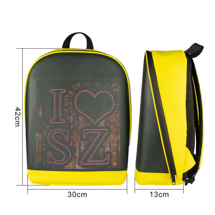 Premium LED Laptop Backpack - Stylish Illuminated Travel Bag for Men & Women ( Yellow)