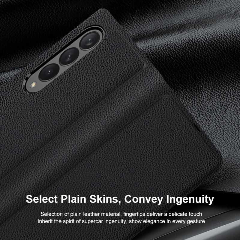 Samsung Galaxy Z Fold 3 Back Cover / Leather Foldable Flip Cases - Aprozone