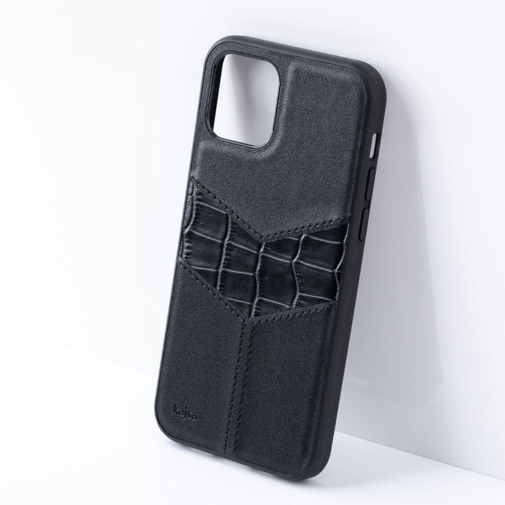 iPhone 12/12Pro Back Cover / Croco Stitching Series Genuine Leather Case