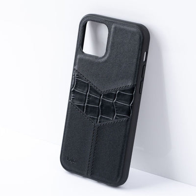 iPhone 12/12Pro Croco Stitching Series Genuine Leather Case