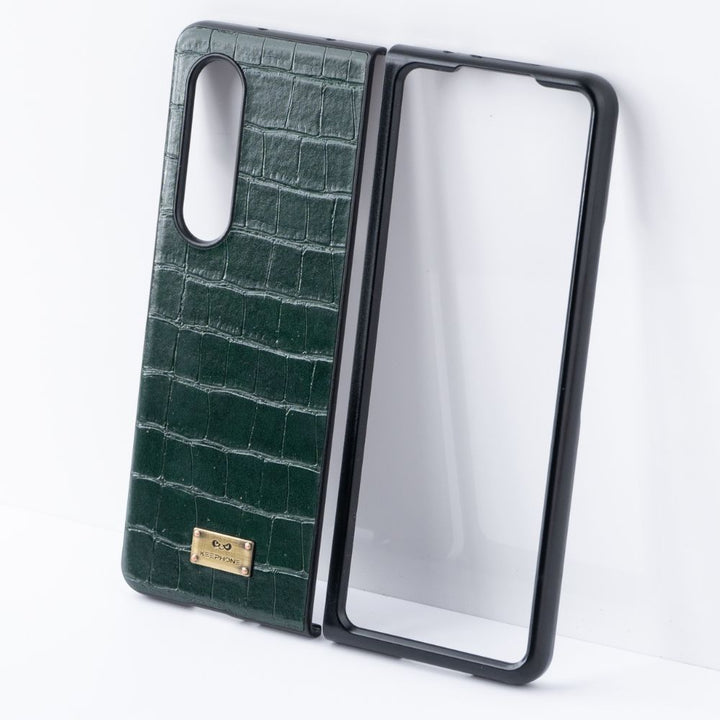 Samsung Galaxy Z Fold 3 Back Cover / Croco Series Leather Case - Aprozone