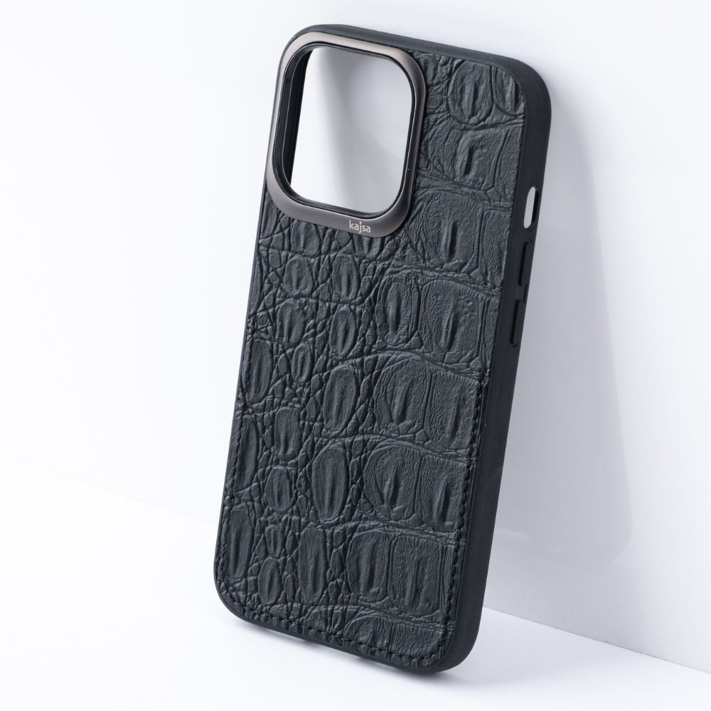 iPhone 13 Pro Back Cover / Croco Dirty Series Genuine Leather Case