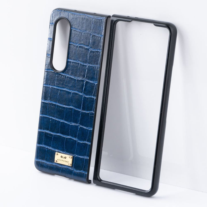 Samsung Galaxy Z Fold 3 Back Cover / Croco Series Leather Case - Aprozone