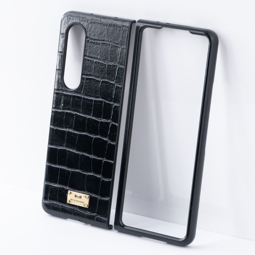 Galaxy Z Fold 3 Croco Series Leather Case