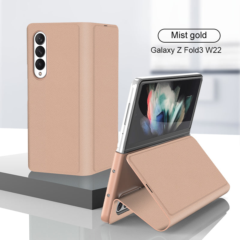 Samsung Galaxy Z Fold 3 Back Cover / Leather Foldable Flip Cases - Aprozone