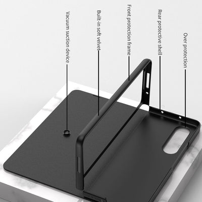 Samsung Galaxy Z Fold 3 Luxury Glass Flip Case With Pen Holder