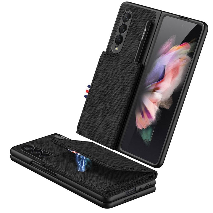 Samsung Galaxy Z Fold 3 Back Cover / Luxury Flip Case With Card Holder - Aprozone