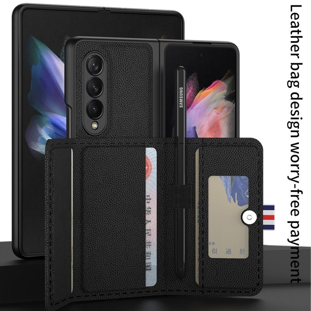 Samsung Galaxy Z Fold 3 Back Cover / Luxury Flip Case With Card Holder - Aprozone