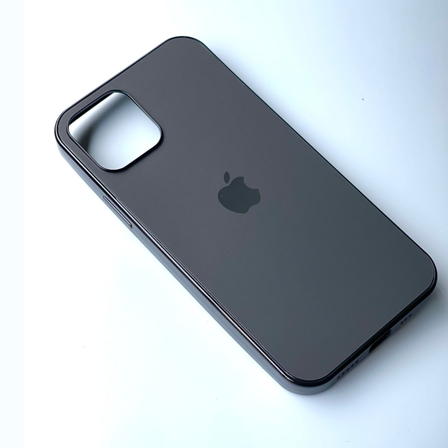 iPhone 12 ProMax Back Cover Matte Silicone My case With Chrome Sides